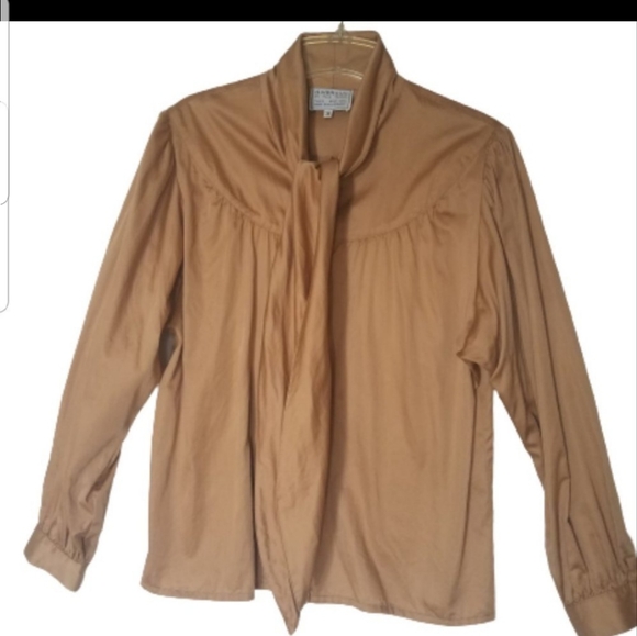 Givenchy tan Button Down Blouse SZ M - Picture 2 of 6